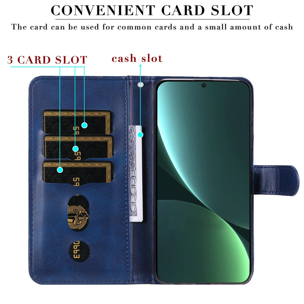 For Xiaomi 13 PU Leather Cases with Zipper Pocket Wallet Phone Cover Stand