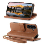 Til Samsung Galaxy S26 FE Cover Lynlåslomme TPU PU Læder Pung Telefoncover med Rem