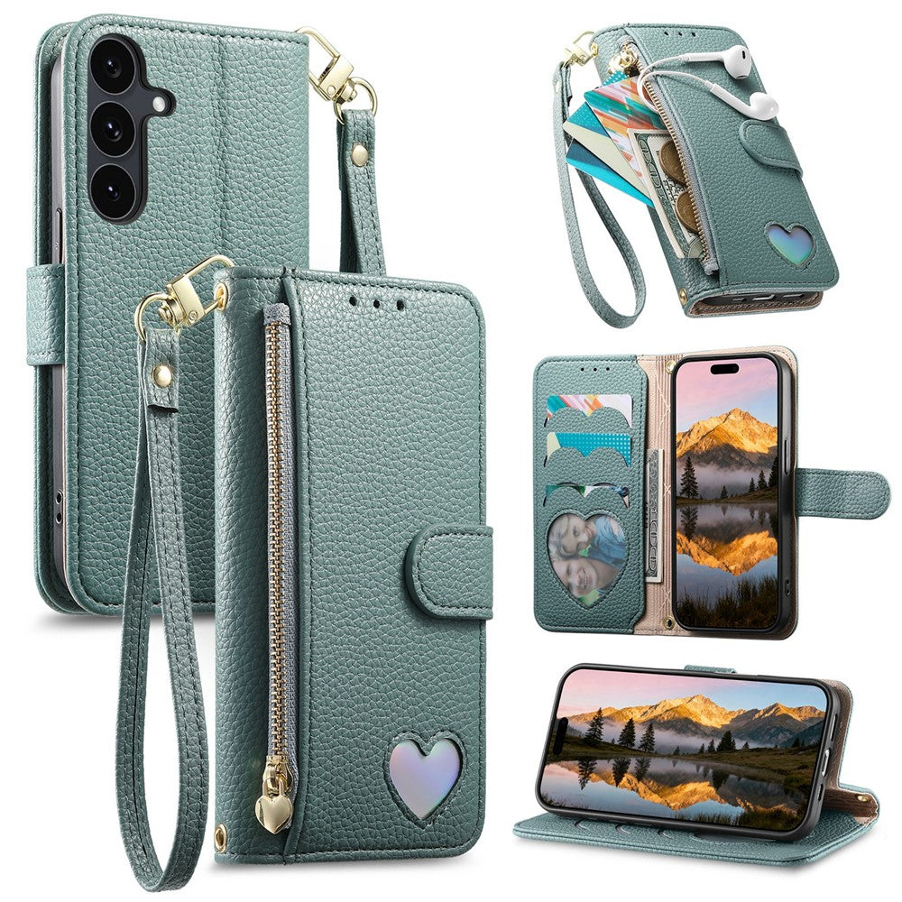 Til Samsung Galaxy S26 FE Cover Lynlåslomme TPU PU Læder Pung Telefoncover med Rem