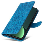 For Xiaomi 13 PU Leather Sunflower Imprinted Full Protection Phone Case Stand Wallet Anti-scratch Folio Flip Cover with Wrist Strap