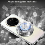 For Honor X80 Pro Max 5G Bumper Cases Metal Frame Heat Dissipation Cover with Lens Protector