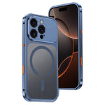 For iPhone 16 Pro Magnetic Case Heat Dissipation Snap-On Metal + PC Phone Cover