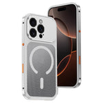 For iPhone 16 Pro Magnetic Case Heat Dissipation Snap-On Metal + PC Phone Cover
