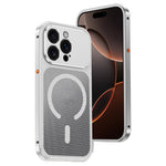 Til iPhone 15 Pro Magnetisk Cover Varmeafledning Snap-On Metal + PC Telefoncover