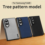 For Samsung Galaxy Z Fold8 Case Wood Texture PU Leather Coated PC TPU Phone Cover