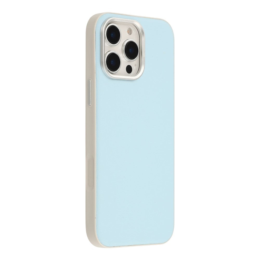 Til iPhone 16 Pro Max cover Læder + PC + TPU Beskyttende cover med kamerakontrolknap