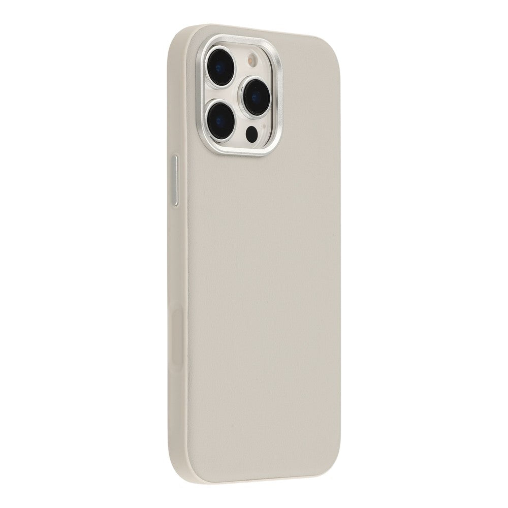 Til iPhone 16 Pro Max cover Læder + PC + TPU Beskyttende cover med kamerakontrolknap