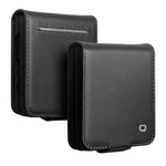 QIALINO För Samsung Galaxy Z Flip8 Fodral Korthållare Äkta Koläder Flipfodral