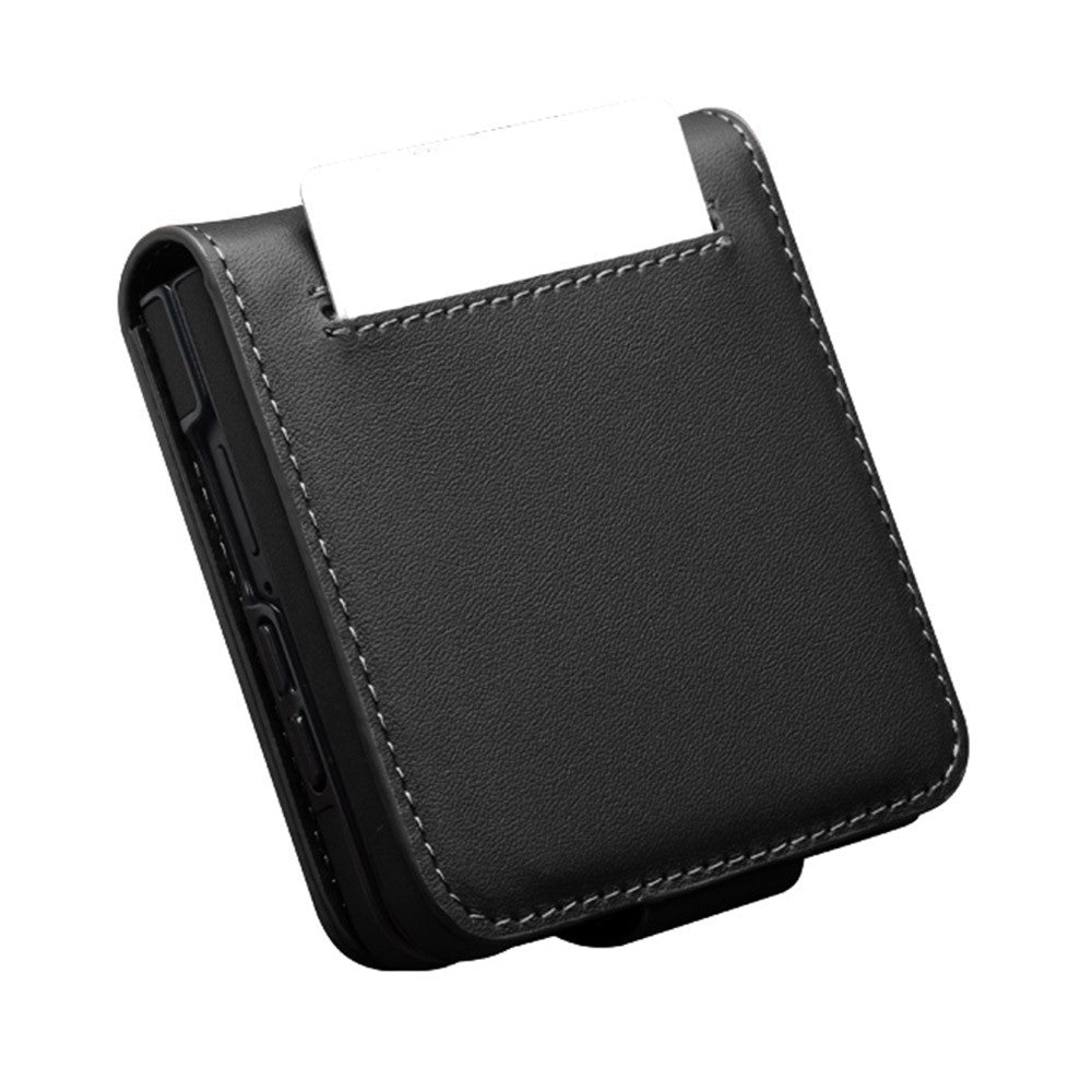 QIALINO För Samsung Galaxy Z Flip8 Fodral Korthållare Äkta Koläder Flipfodral