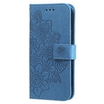 Drop-proof Phone Case Stand For Xiaomi 13 Flower Imprinting PU Leather Flip Wallet Cover with Strap