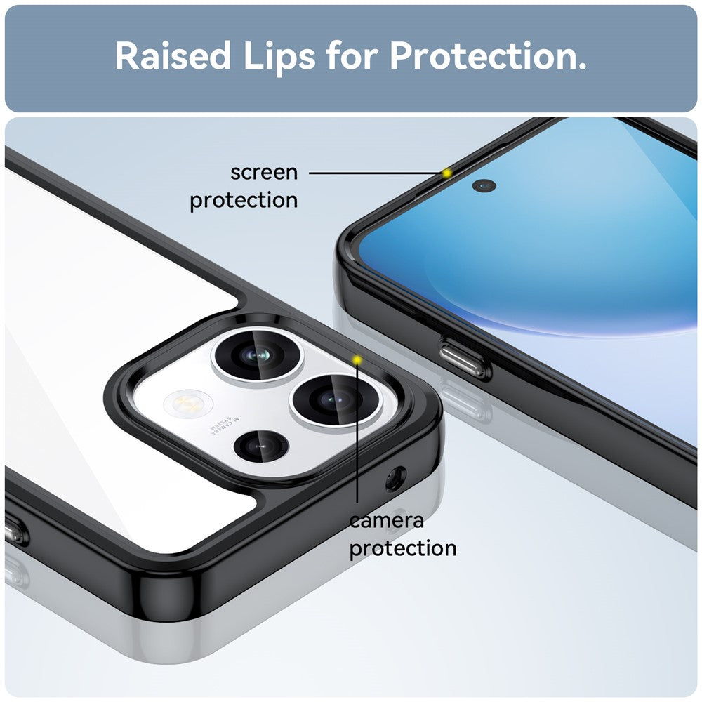 Phone Case For Oppo Reno16 F 5G  /  Reno16 FS 5G TPU + Acrylic Protective Clear Phone Cover