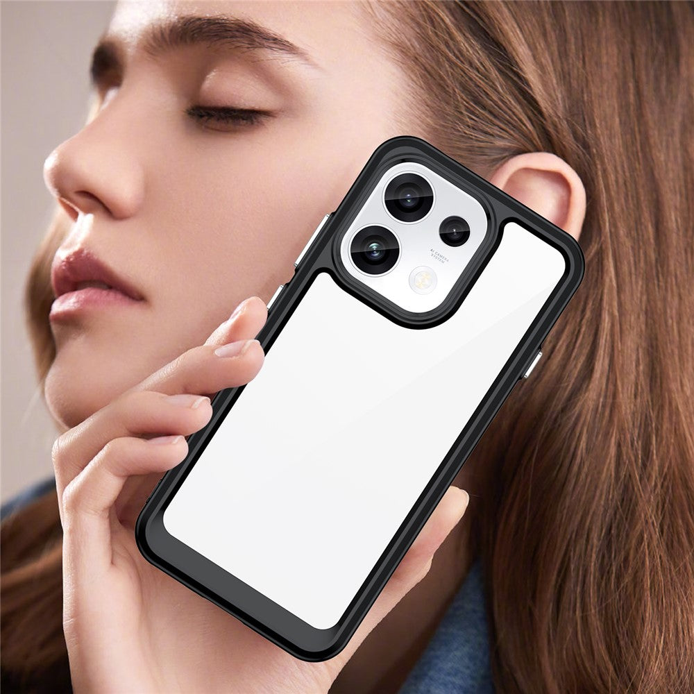 Phone Case For Oppo Reno16 F 5G  /  Reno16 FS 5G TPU + Acrylic Protective Clear Phone Cover