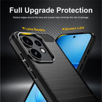 For Oppo Reno16 Pro 5G (Global) / Reno16 5G (Global) TPU Case Protective Phone Cover Carbon Fiber Texture Brushed