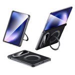 SULADA För Huawei Pura X Max Magnetiskt Skal Stativ PU + PC mobilskal Kolfiberstruktur