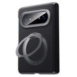 SULADA För Huawei Pura X Max Magnetiskt Skal Stativ PU + PC mobilskal Kolfiberstruktur