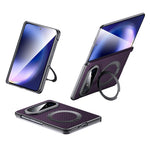 SULADA För Huawei Pura X Max Magnetiskt Skal Stativ PU + PC mobilskal Kolfiberstruktur