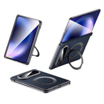 SULADA För Huawei Pura X Max Magnetiskt Skal Stativ PU + PC mobilskal Kolfiberstruktur