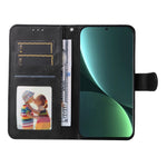 For Xiaomi 13 Anti-scratch Classic Calf Texture Phone Stand Case PU Leather Wallet Drop-proof Cover with Wrist Strap