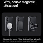 SULADA For Samsung Galaxy Z Fold8 Magnetic Case Kickstand PU + PC Phone Cover Carbon Fiber Texture