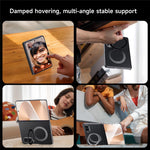 SULADA For Samsung Galaxy Z Fold8 Magnetic Case Kickstand PU + PC Phone Cover Carbon Fiber Texture