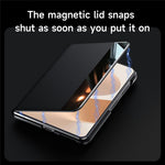 SULADA For Samsung Galaxy Z Fold8 Magnetic Case View Window Leather Phone Cover with Auto Wake  /  Sleep