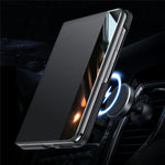 SULADA For Samsung Galaxy Z Fold8 Magnetic Case View Window Leather Phone Cover with Auto Wake  /  Sleep
