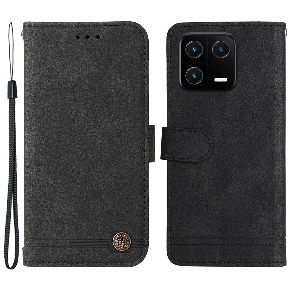 For Xiaomi 13 Pro 5G Leather Wallet Cases Skin Touch Phone Cover Stand with Strap