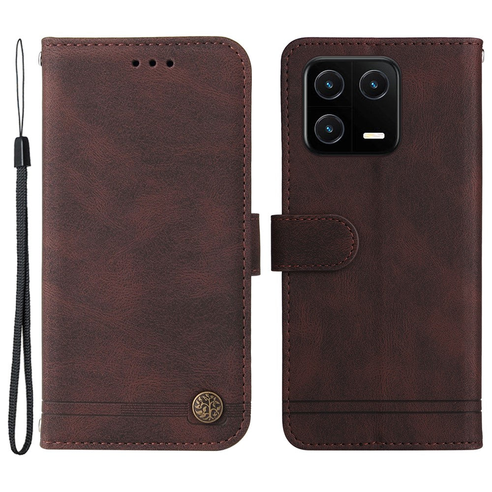 For Xiaomi 13 Pro 5G Leather Wallet Cases Skin Touch Phone Cover Stand with Strap