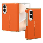 SULADA for Samsung Galaxy Z Fold8 Magnetic Case Dual-Axis Design Hinge Protection Genuine Cow Leather + PC Phone Cover