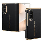 SULADA for Samsung Galaxy Z Fold8 Magnetic Case Dual-Axis Design Hinge Protection Genuine Cow Leather + PC Phone Cover