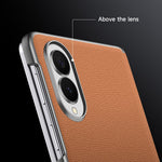 SULADA For Samsung Galaxy Z Fold8 Case Genuine Cow Leather Frameless Phone Back Cover