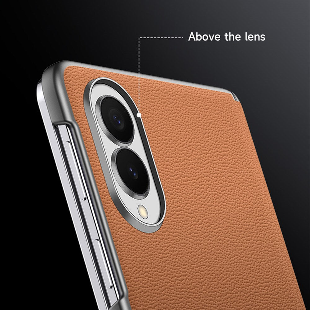 SULADA For Samsung Galaxy Z Fold8 Case Genuine Cow Leather Frameless Phone Back Cover