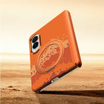 SULADA for Samsung Galaxy Z Fold8 Magnetic Case 360° Rotating Ring Kickstand Golden Mountain Pattern PC Slim Phone Cover