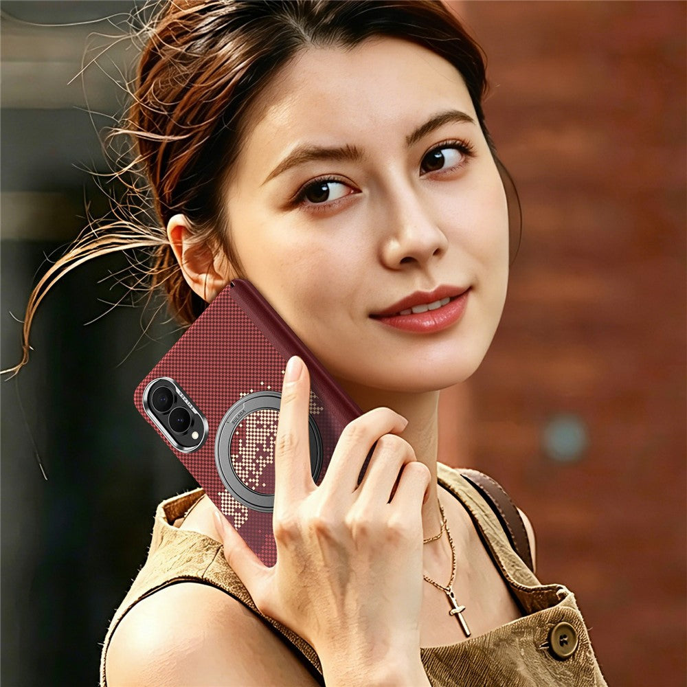 SULADA for Samsung Galaxy Z Fold8 Magnetic Case 360° Rotating Ring Kickstand Golden Mountain Pattern PC Slim Phone Cover