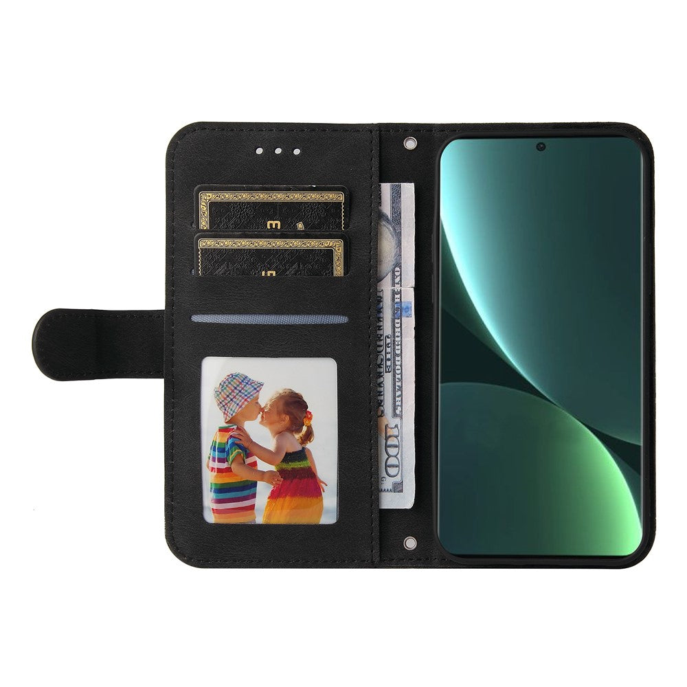 For Xiaomi 13 Leather Wallet Cases Skin Touch Phone Cover Stand with Strap