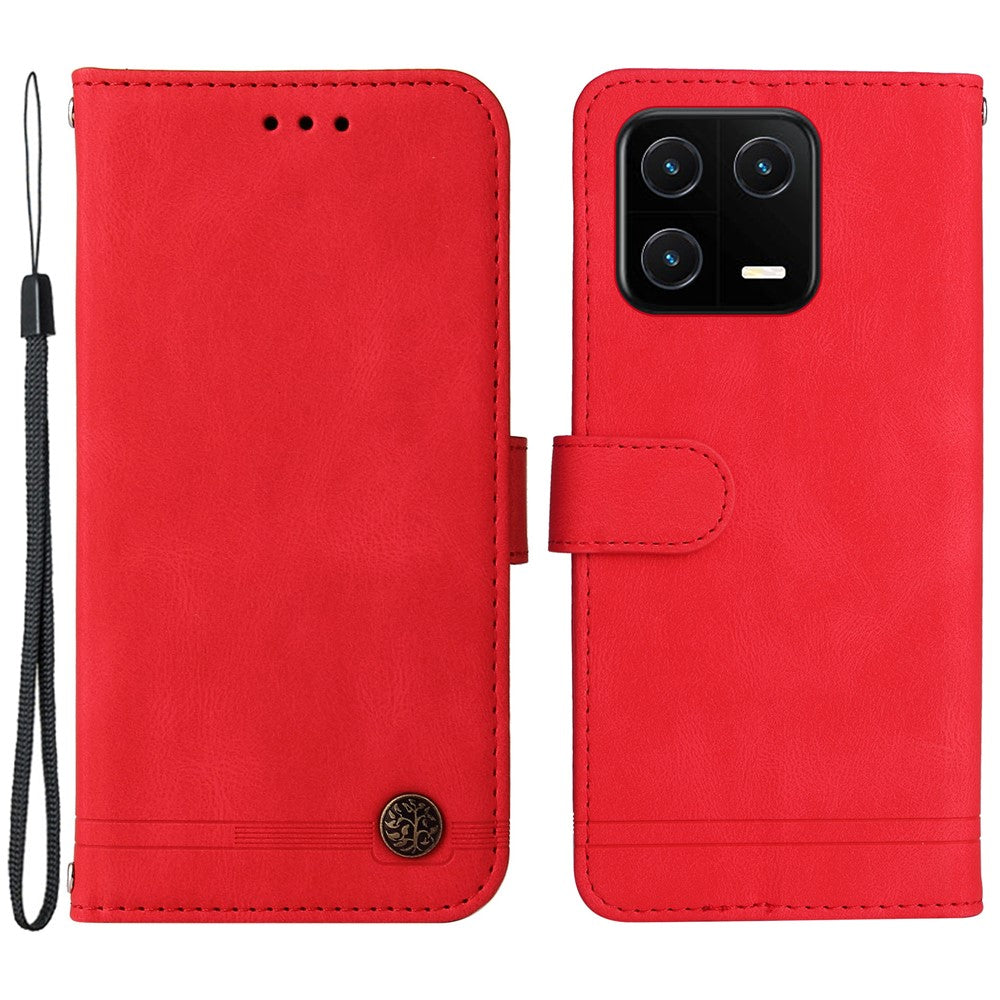 For Xiaomi 13 Leather Wallet Cases Skin Touch Phone Cover Stand with Strap