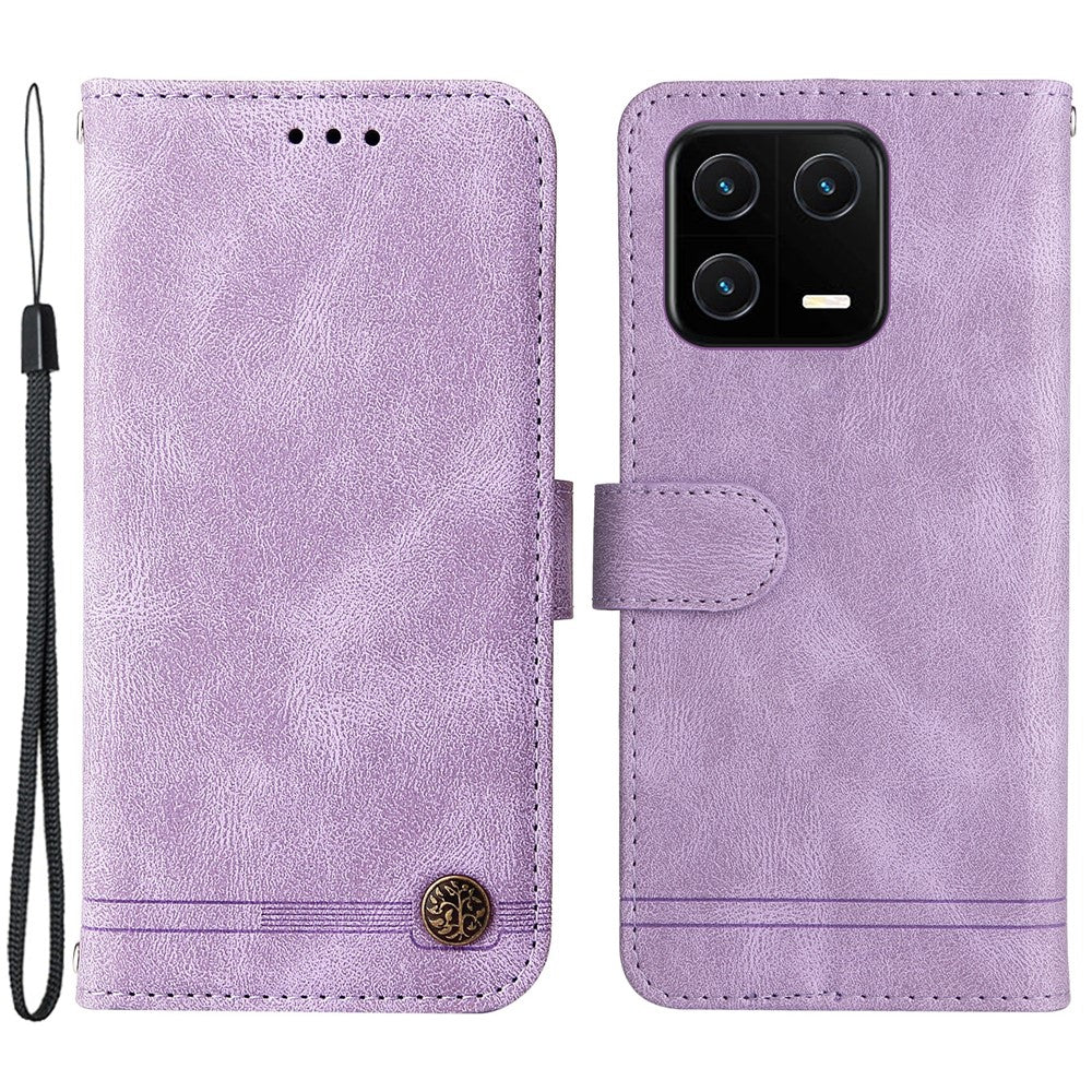 For Xiaomi 13 Leather Wallet Cases Skin Touch Phone Cover Stand with Strap