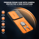 For Honor 400 Pro 5G (Global) Case with Slide Camera Cover Kickstand PC + TPU Protective Phone Shell