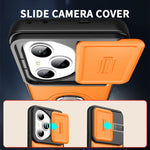 For Honor 400 Pro 5G (Global) Case with Slide Camera Cover Kickstand PC + TPU Protective Phone Shell