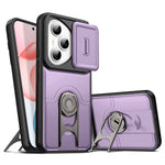 For Honor 400 Pro 5G (Global) Case with Slide Camera Cover Kickstand PC + TPU Protective Phone Shell