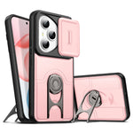 For Honor 400 Pro 5G (Global) Case with Slide Camera Cover Kickstand PC + TPU Protective Phone Shell