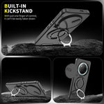 For Honor Magic7 Lite 5G / Honor X9c 5G / Honor X60 Pro 5G Case with Slide Camera Cover Kickstand PC + TPU Protective Phone Shell
