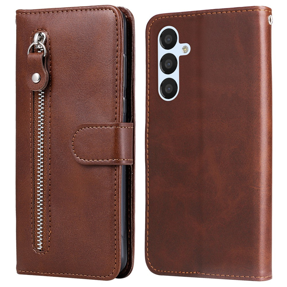 For Samsung Galaxy A54 5G PU Leather Cases with Zipper Pocket Wallet Phone Cover Stand