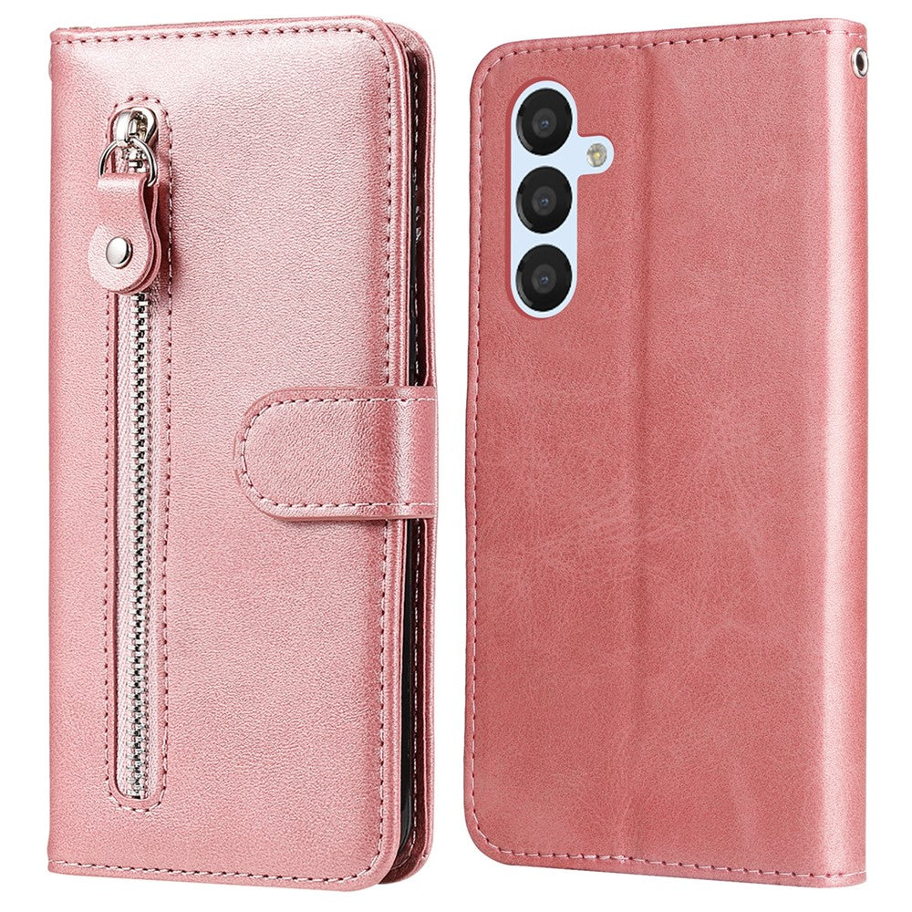 For Samsung Galaxy A54 5G PU Leather Cases with Zipper Pocket Wallet Phone Cover Stand