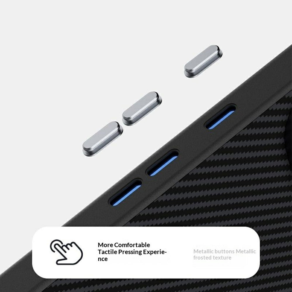 ABEEL til Google Pixel 11 Pro Magnetisk Cover Kulfibertekstur TPU PC PU Telefonbagside