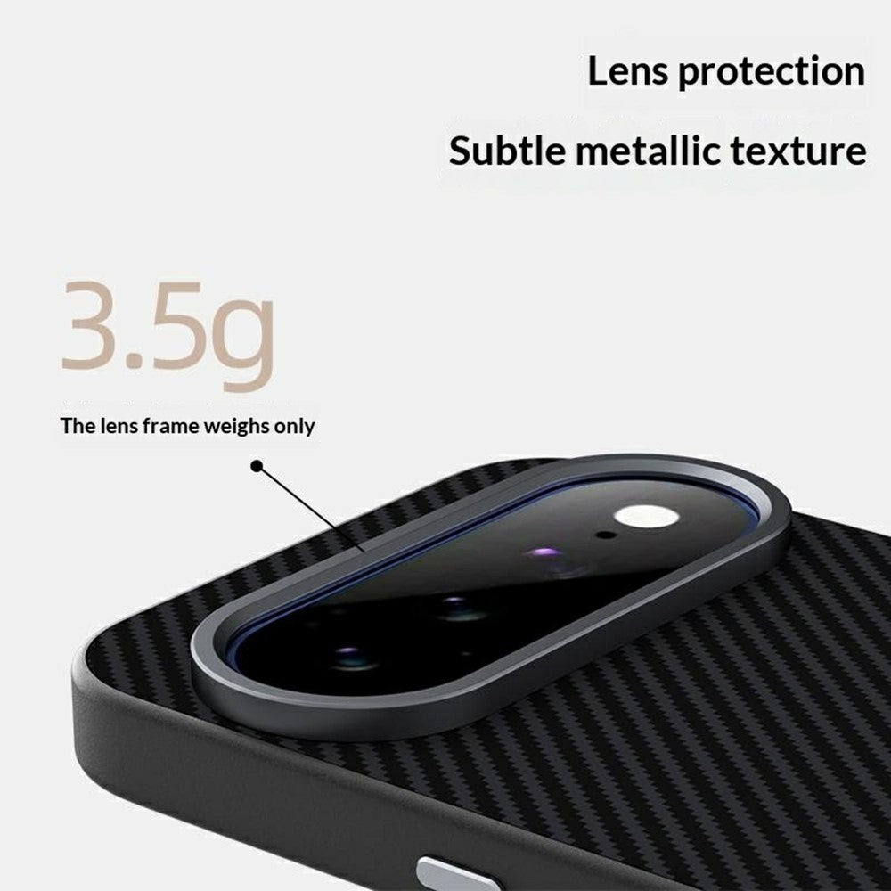 ABEEL til Google Pixel 11 Pro Magnetisk Cover Kulfibertekstur TPU PC PU Telefonbagside