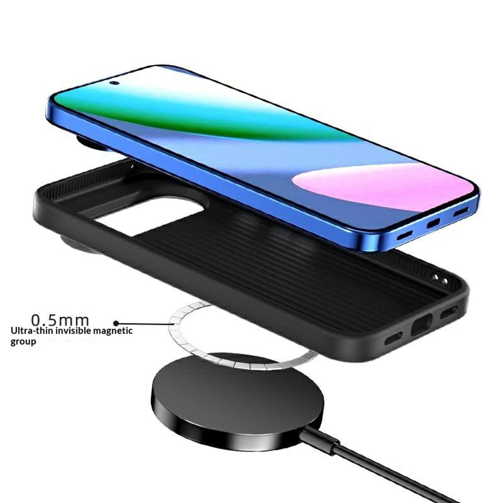 ABEEL til Google Pixel 11 Pro Magnetisk Cover Kulfibertekstur TPU PC PU Telefonbagside