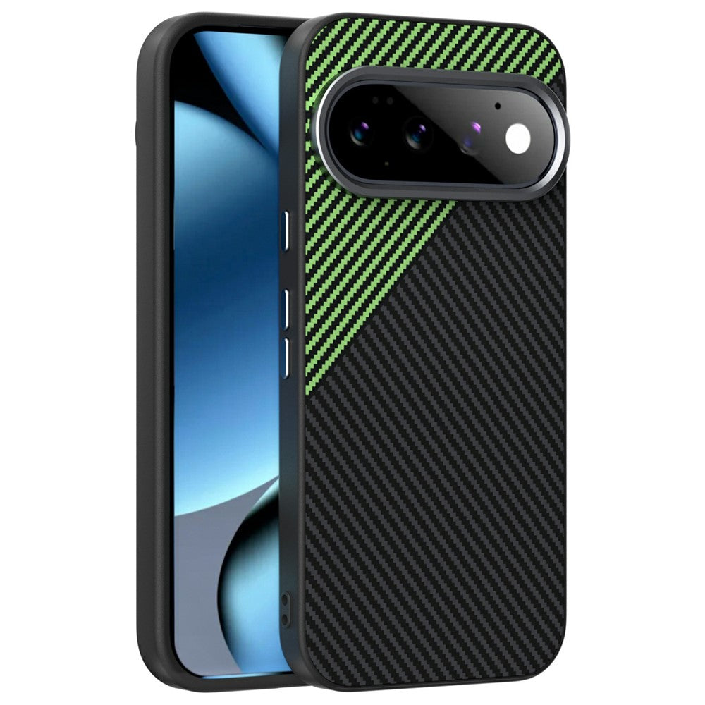 ABEEL til Google Pixel 11 Pro Magnetisk Cover Kulfibertekstur TPU PC PU Telefonbagside