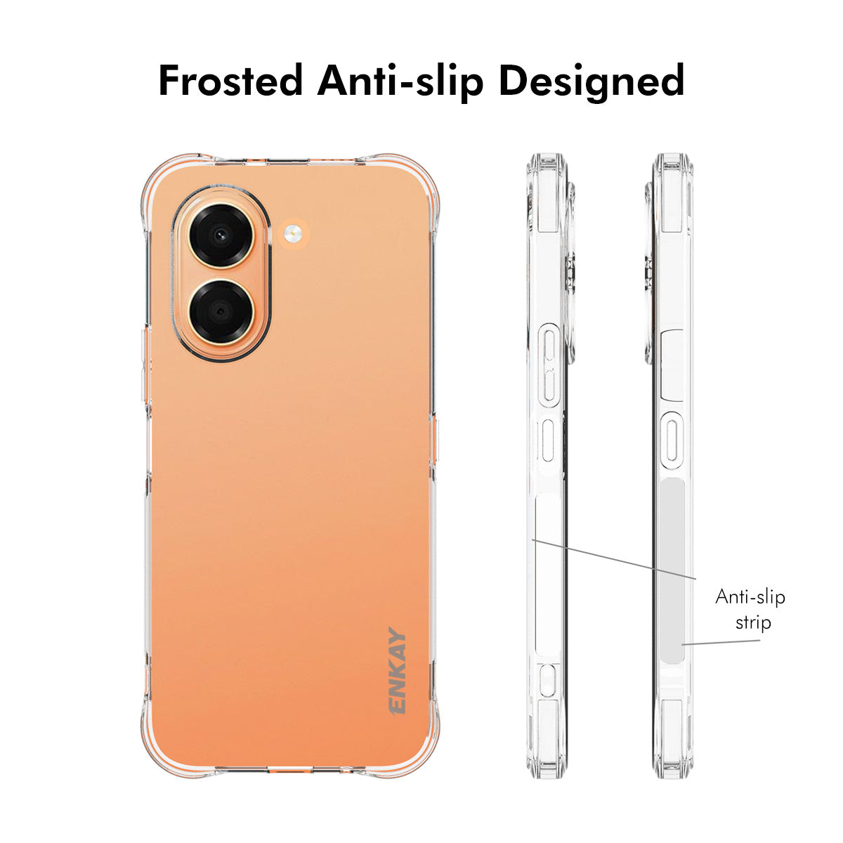 HAT PRINCE for Honor X7e 4G ENKAY  Clear Phone Case Shockproof Anti-slip TPU Cover