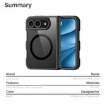 DUX DUCIS for iPhone Fold Aimo Series Magnetic Case PC + TPU Clear Back Phone Cover (REACH Certification)